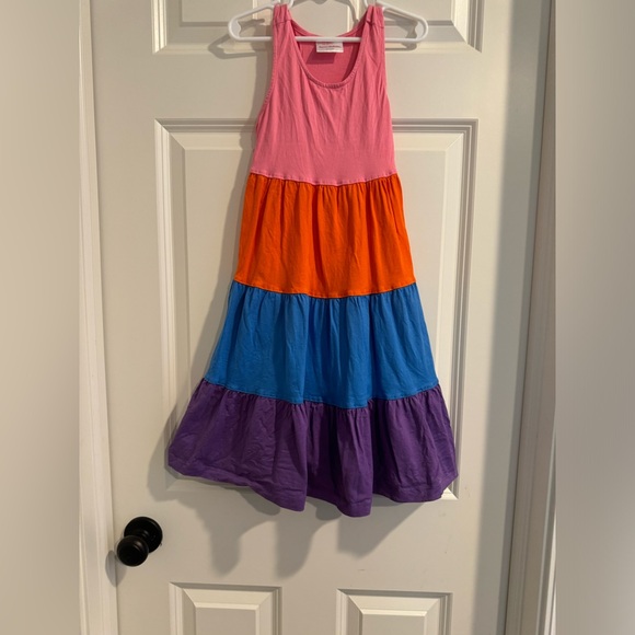 Hanna Andersson Other - Hanna Andersson ruffle tiered tank dress rainbow 6-7, 120